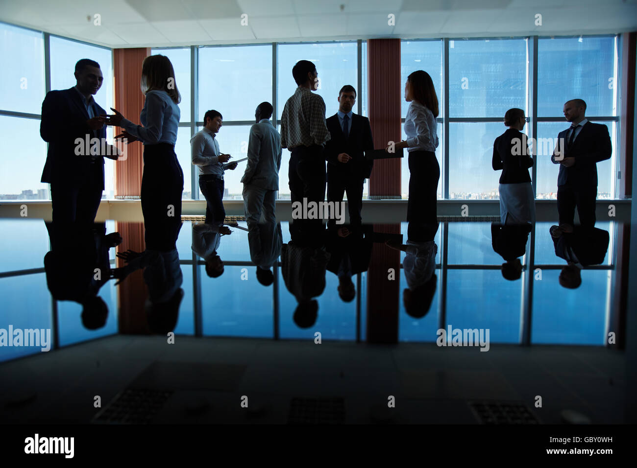 Group of business people cooperating at office Stock Photo