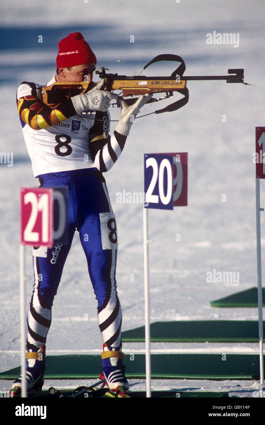 Winter Olympics Lillehammer Mens 20 KM Biathlon 1994 Stock Photo Alamy