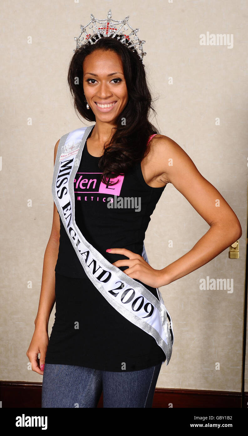 Miss England 2009. Rachel Christie is seen the day after winning the Miss England Title at the Hilton Metropole Hotel, in London. Stock Photo