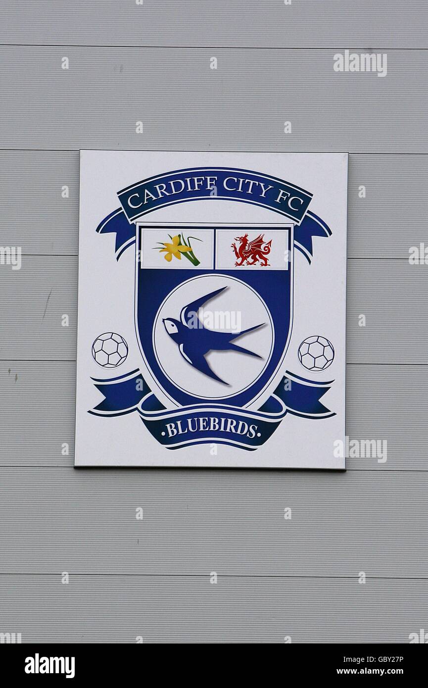 Close up of Cardiff City FC badge Stock Photo - Alamy