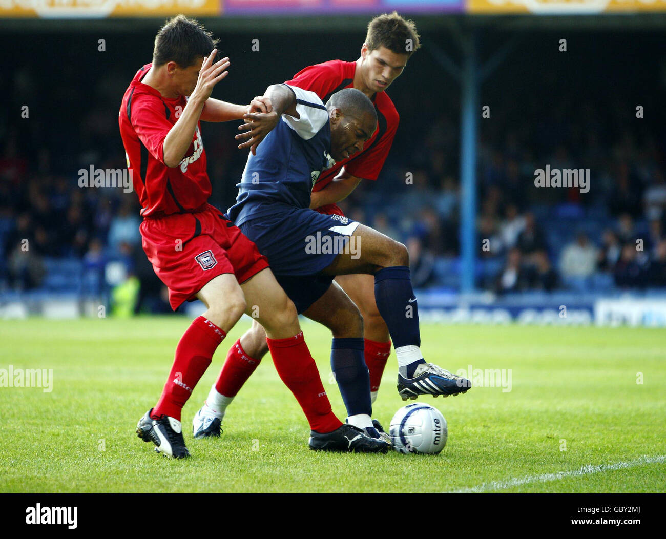 Ipswich's Owen Garvan (left) in action with Southend's Maceo Rigters ...