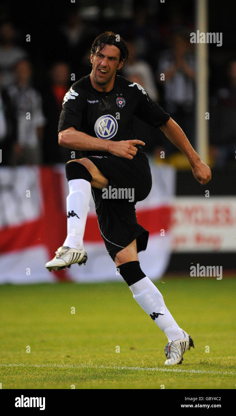 Soccer - UEFA Champions League - Second Qualifying Round - First Leg - Rhyl v Partizan Belgrade - Belle Vue Stock Photo