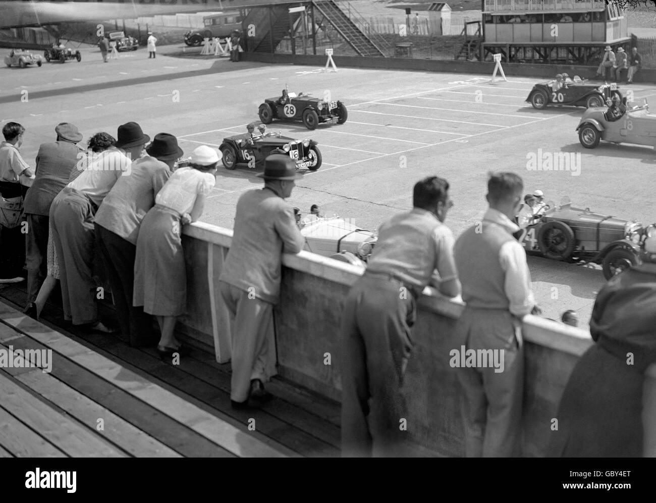 Motor Racing - Spectators - Brooklands Stock Photo