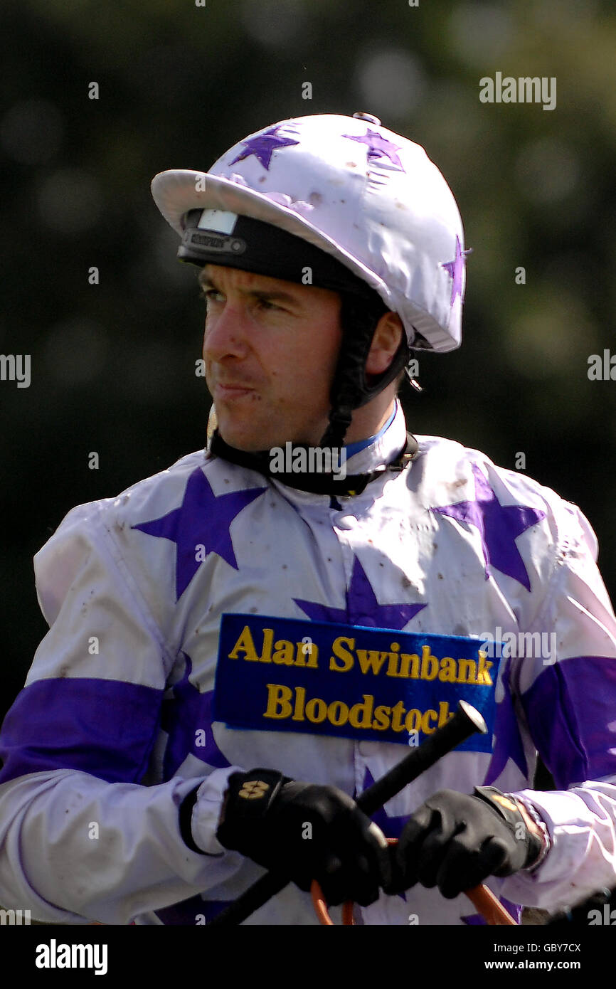 Jockey robert winston at nottingham racecourse hi-res stock photography ...