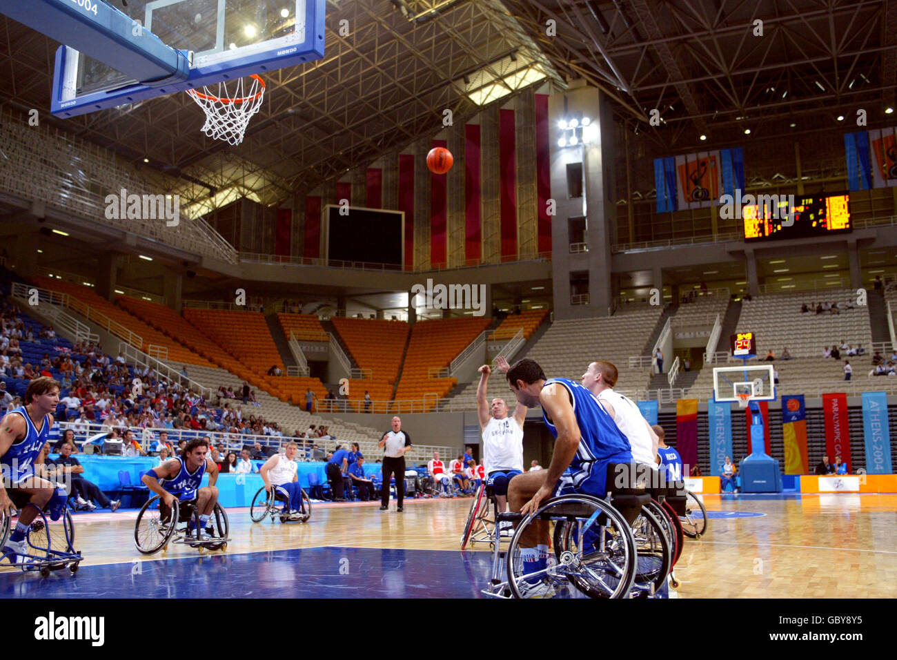 Great Britain's Simon Munn shoots from the free throw line Stock Photo