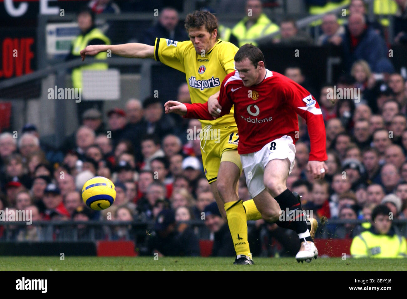 Soccer - FA Barclays Premiership - Manchester United v Charlton Athletic Stock Photo