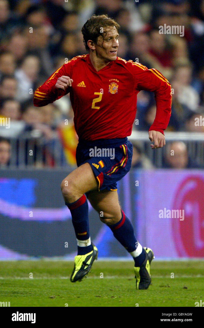 Soccer - International Friendly - Spain v England. Michel Salgado, Spain Stock Photo