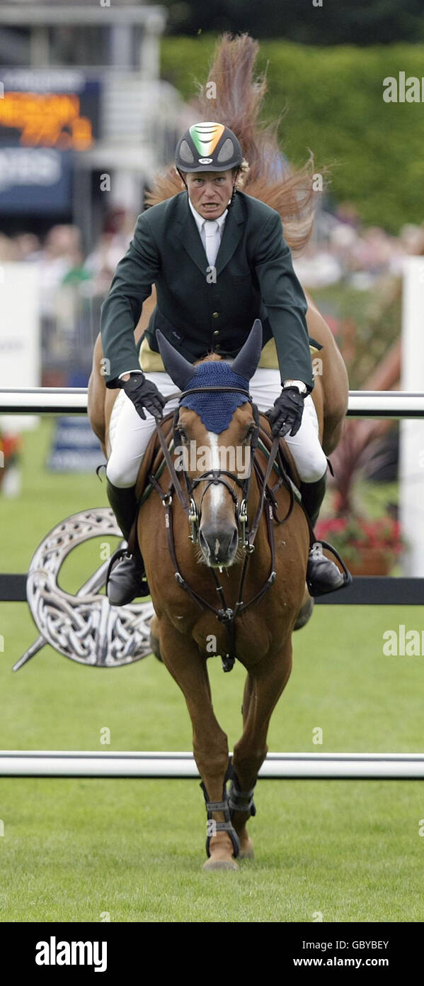Equestrian Dublin Horse Show RDS. Ireland's Cameron Hanley and