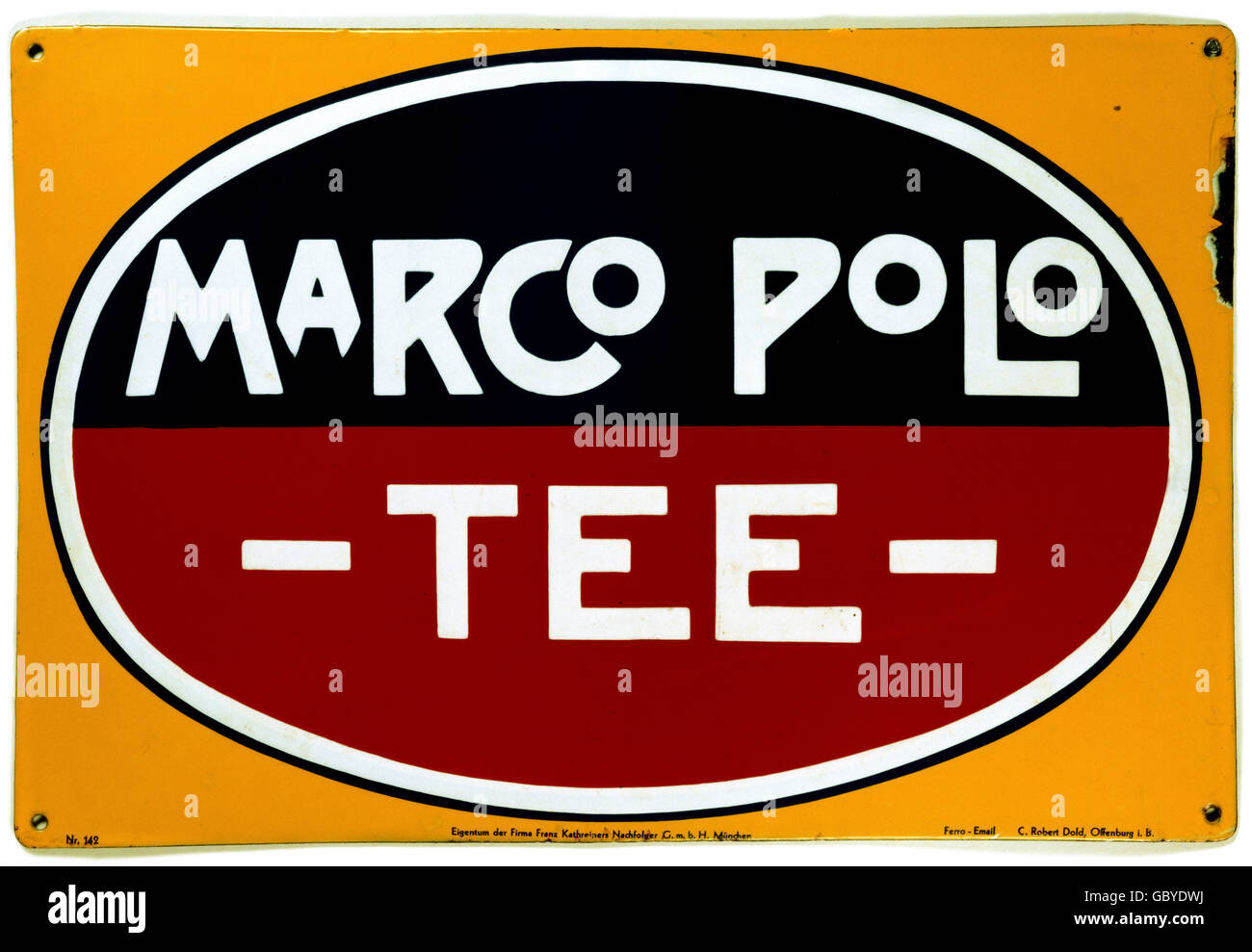 Advertisement for marco polo tea hi-res stock photography and images - Alamy