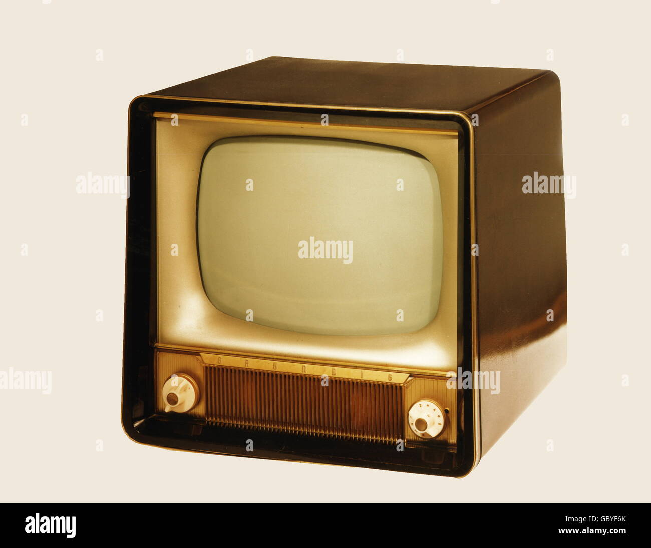 broadcast, television, Grundig TV set 335, picture tube 43 cm, 1955, 1950s,  50s, 20th century, historic, historical, W.M. Weber collection, television  set, TV set, TV, television sets, TV sets, TVs, home electronics,