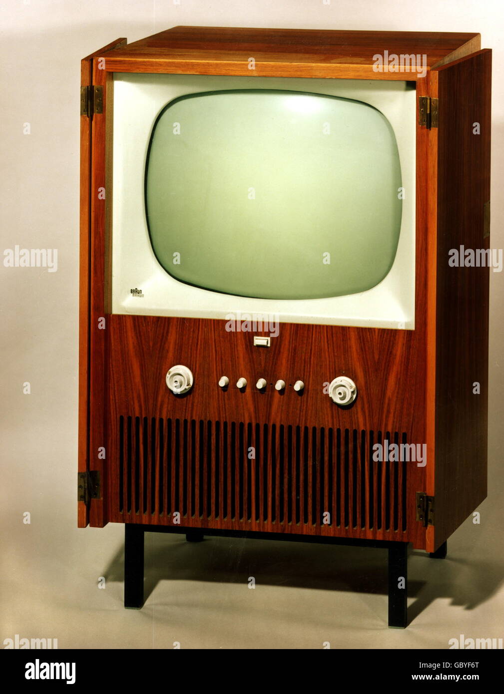 broadcast, television, tv sets, tv set Braun HFS Design, 1957, Additional-Rights-Clearences-Not Available Stock Photo