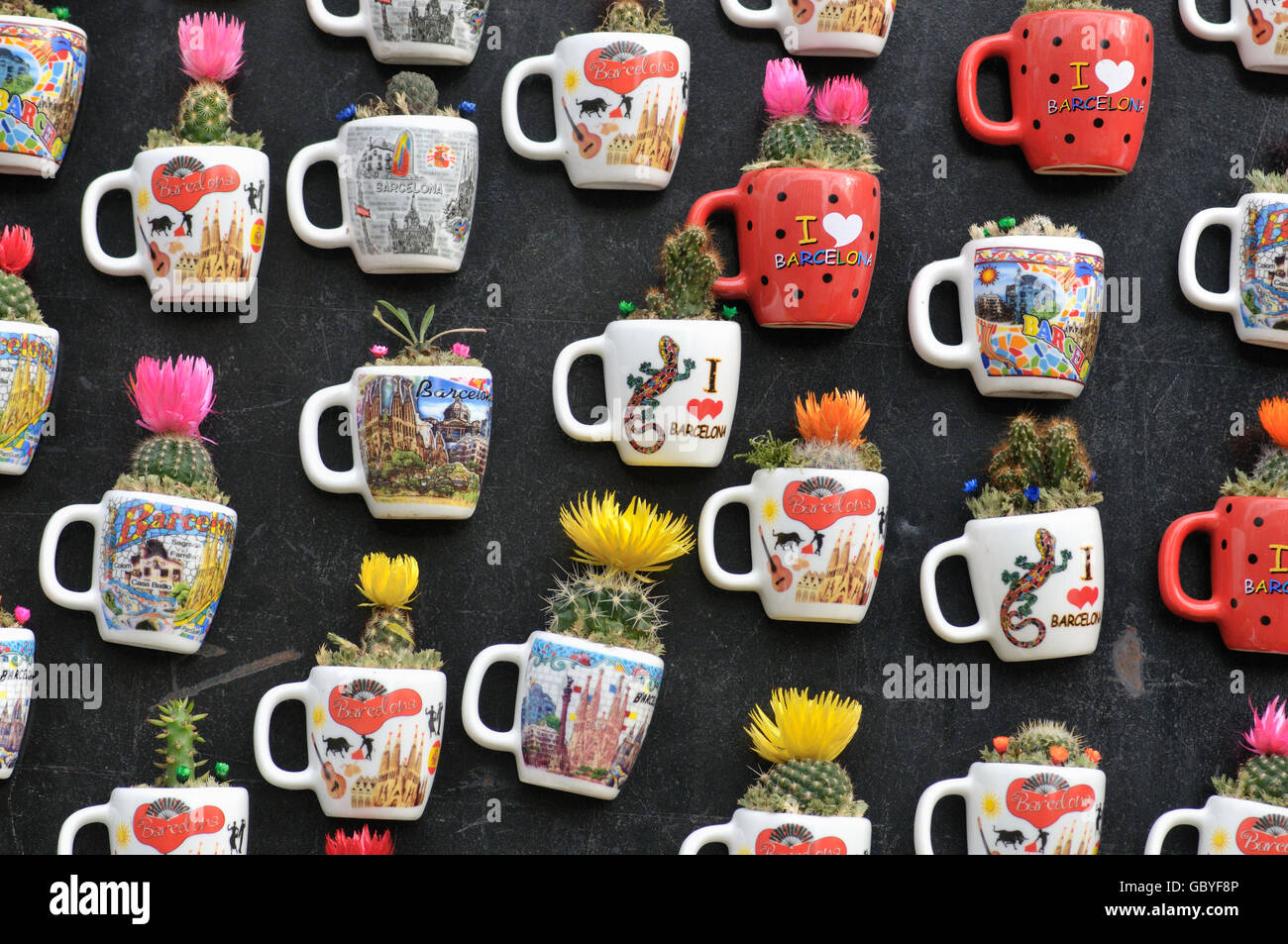 Souvenirs, Barcelona, Catalonia, Spain Stock Photo Alamy