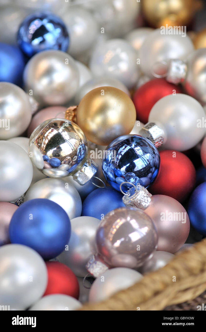 Christmas balls for sale at Santa Llúcia Christmas market, Barcelona