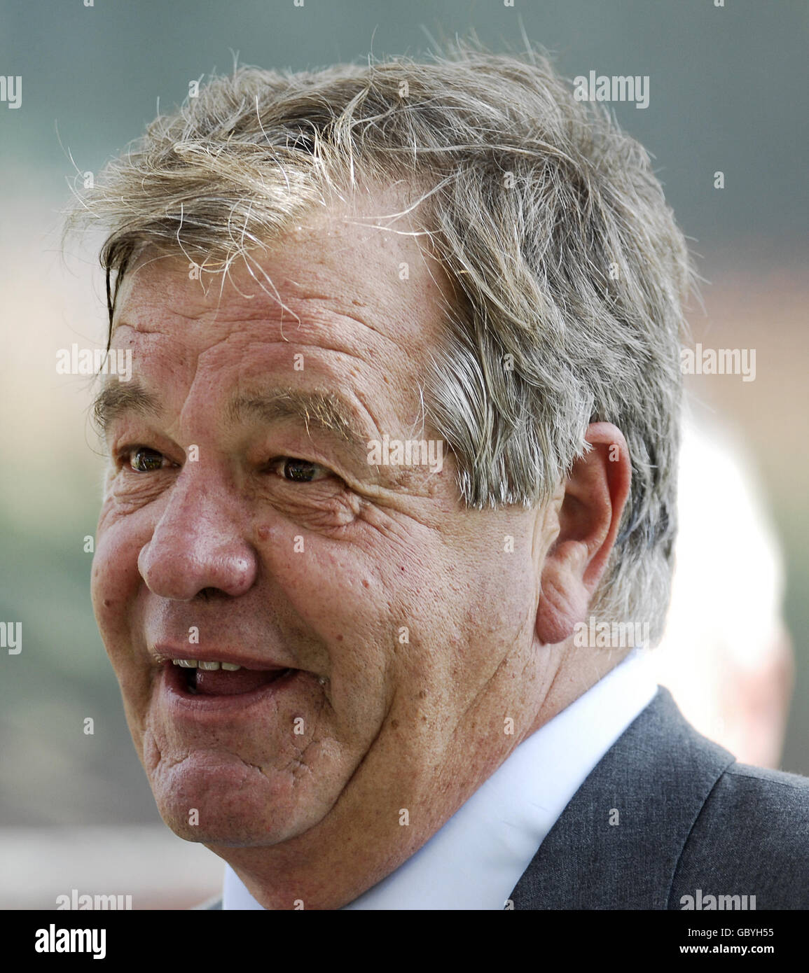 Trainer Sir Michael Stoute after his horse Conduit won The King George VI and Queen Elizabeth Stakes during The Betfair Weekend at Ascot Racecourse, Berkshire. Stock Photo