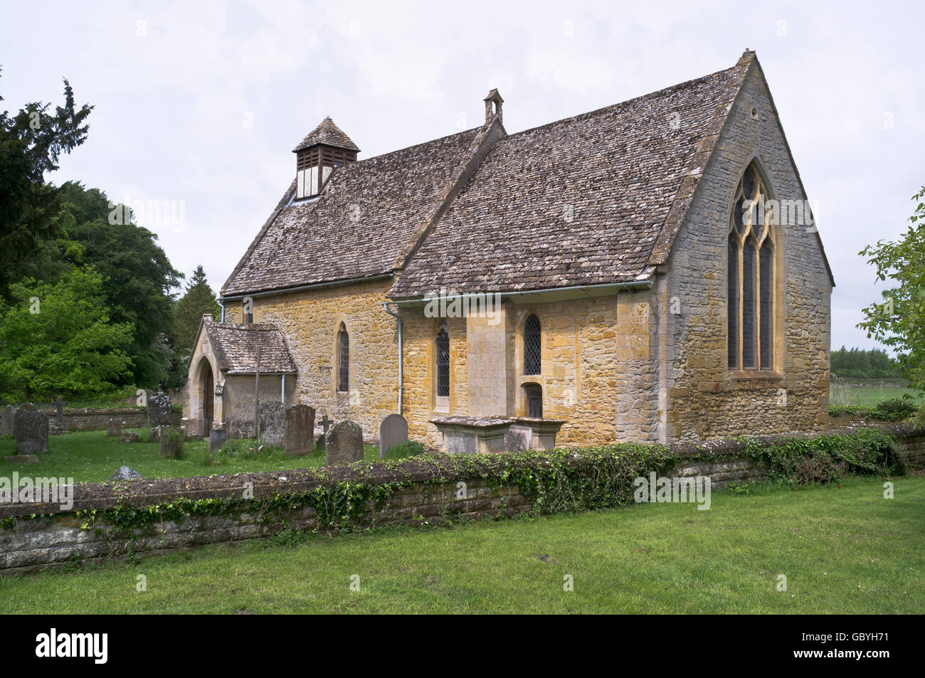 dh England cotswolds HAILES CHURCH GLOUCESTERSHIRE UK English Norman Cotswold village churches Stock Photo
