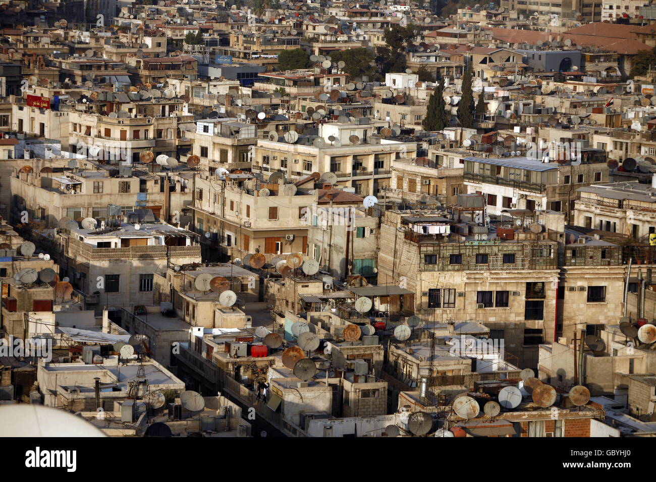 the city centre of Damaskus before the war in Syria in the middle east ...