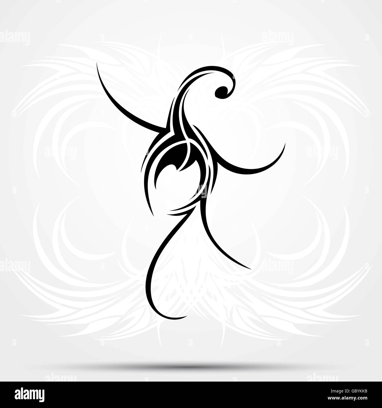 Abstract black tribal tattoo Stock Vector Image & Art - Alamy
