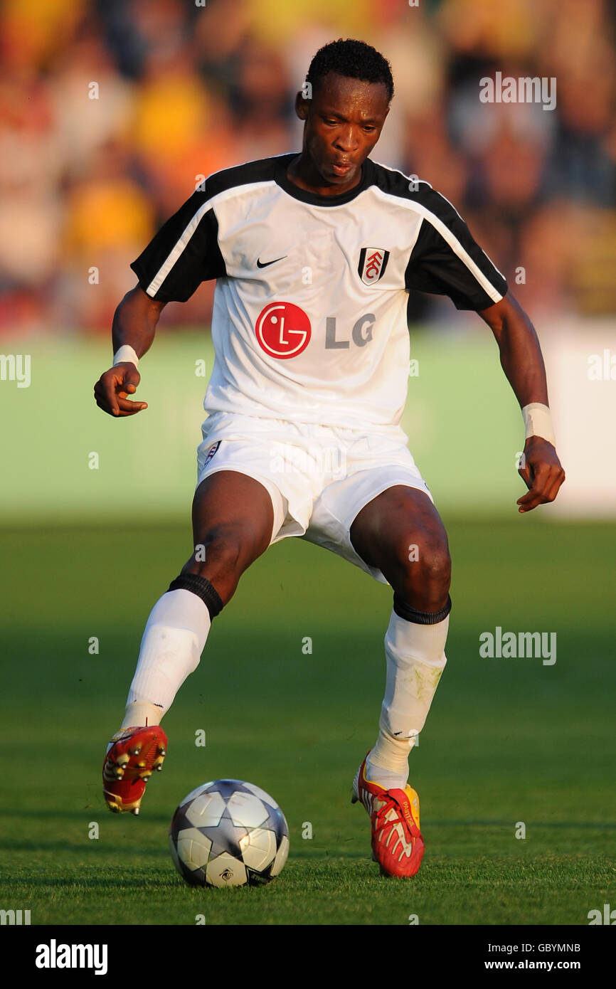 Soccer - UEFA Europa League - Third Qualifying Round - First Leg - Futbolo Klubas Vetra v Fulham - Vetra Stadium. John Pantsil, Fulham Stock Photo