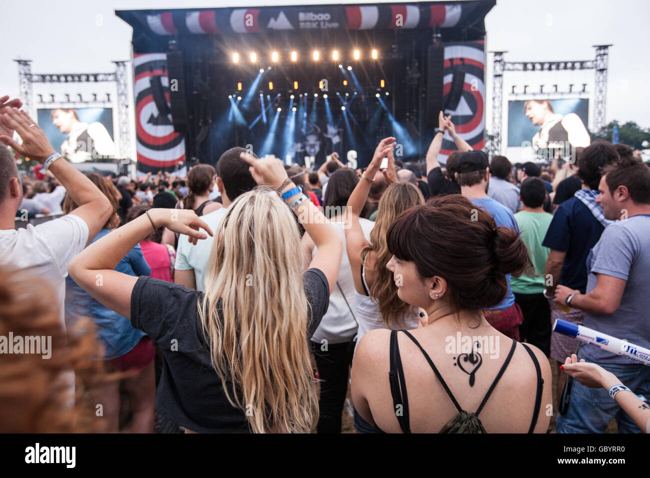 BBK Live 3 day music festival at Bilbao,Basque,Spain Stock Photo - Alamy