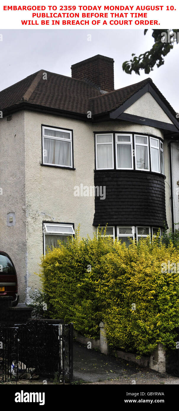The house in Penshurst Road, Tottenham, where Baby P lived Stock Photo
