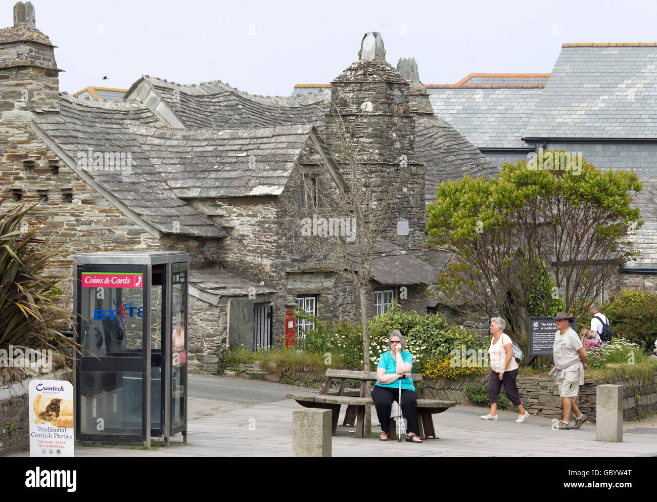 Old post office house Tintagel cornwall Stock Photo Alamy