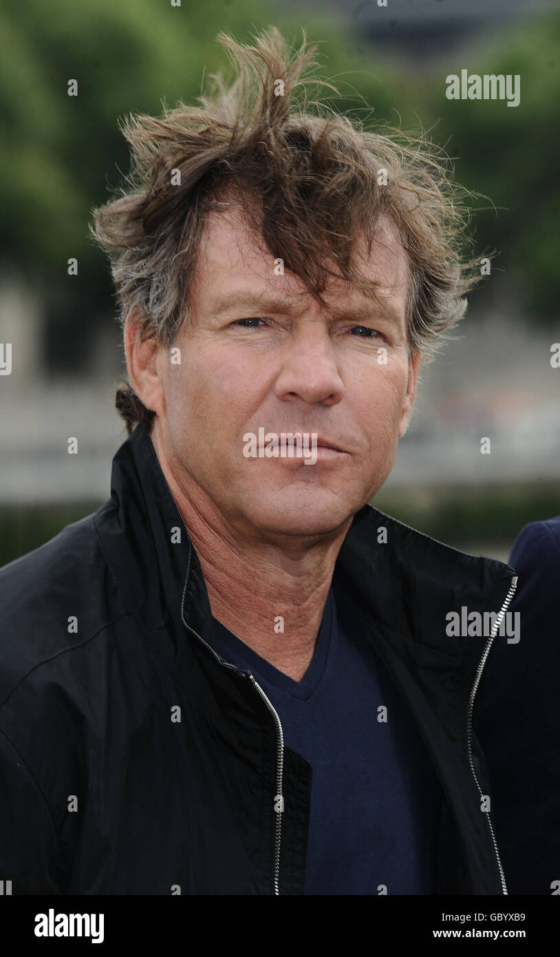 Dennis Quaid on HMS Belfast, London, to promote the new film G.I.Joe