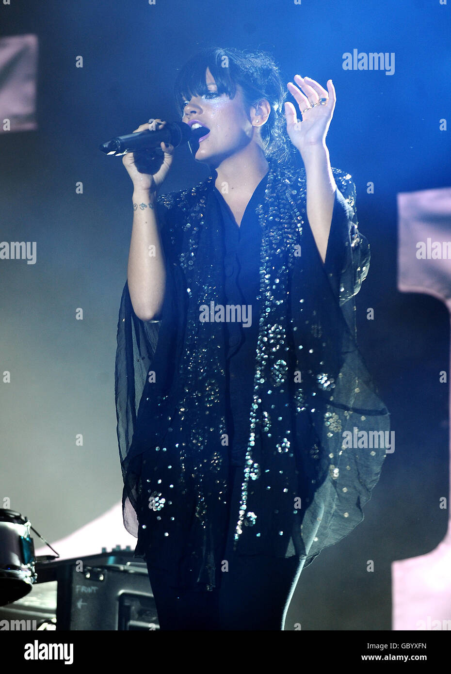 Lily Allen in concert London Stock Photo Alamy