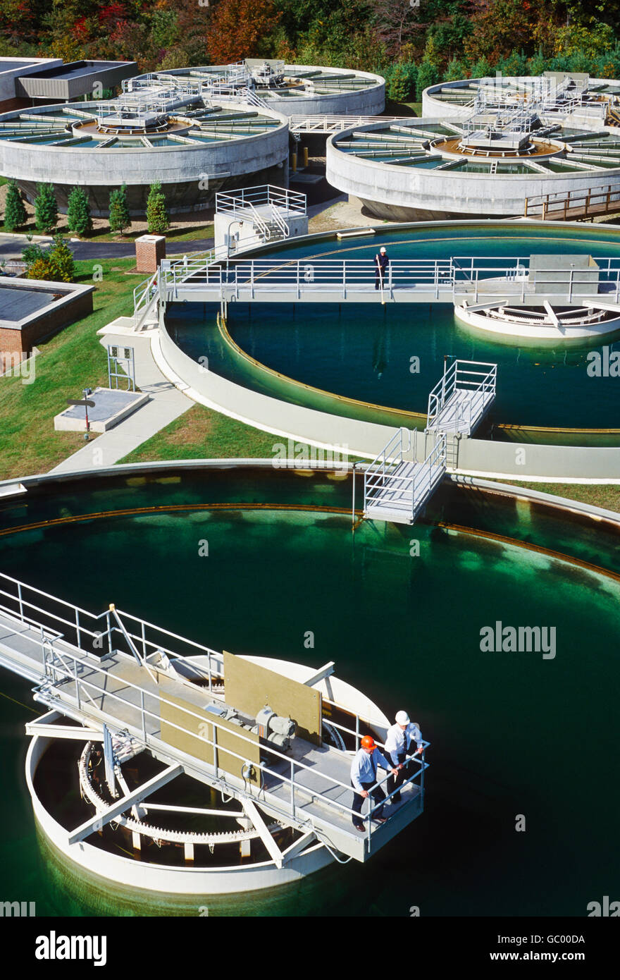 Water treatment and purification plant in New Jersey, USA Stock Photo