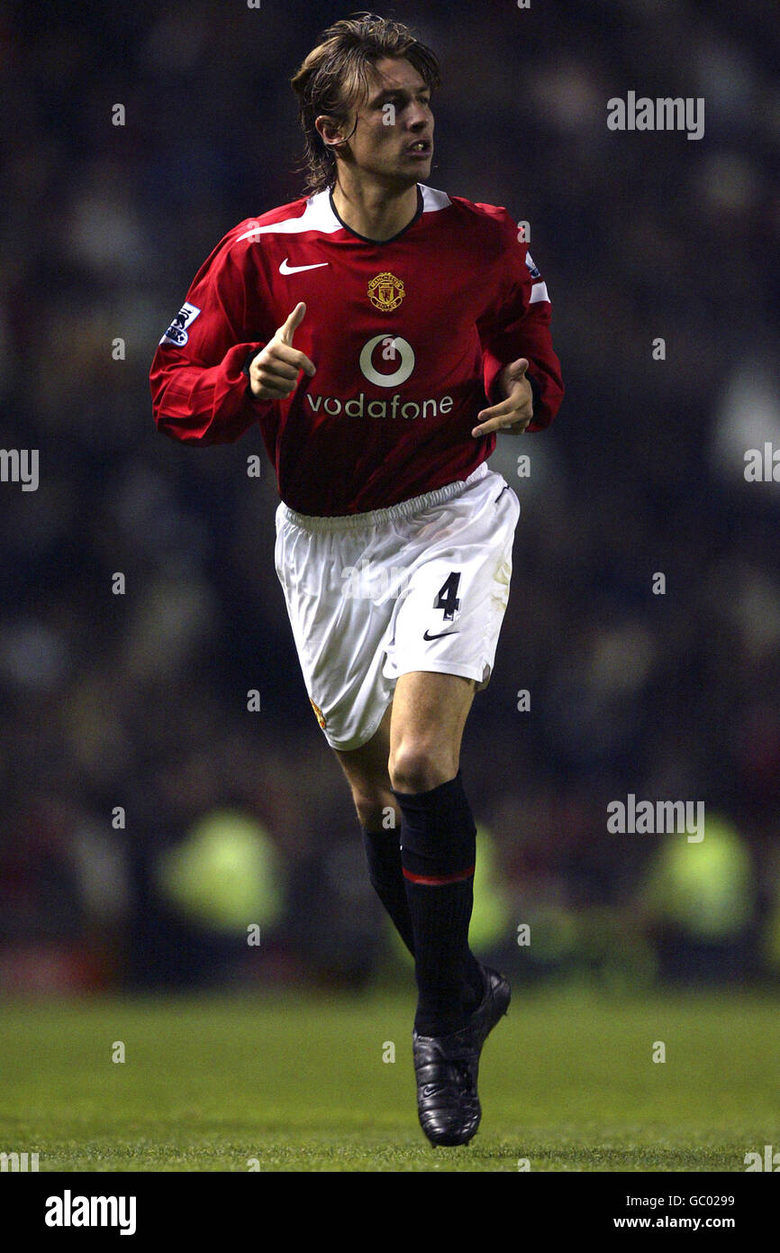 Soccer - FA Barclays Premiership - Manchester United v Manchester City. Gabriel Heinze, Manchester United Stock Photo