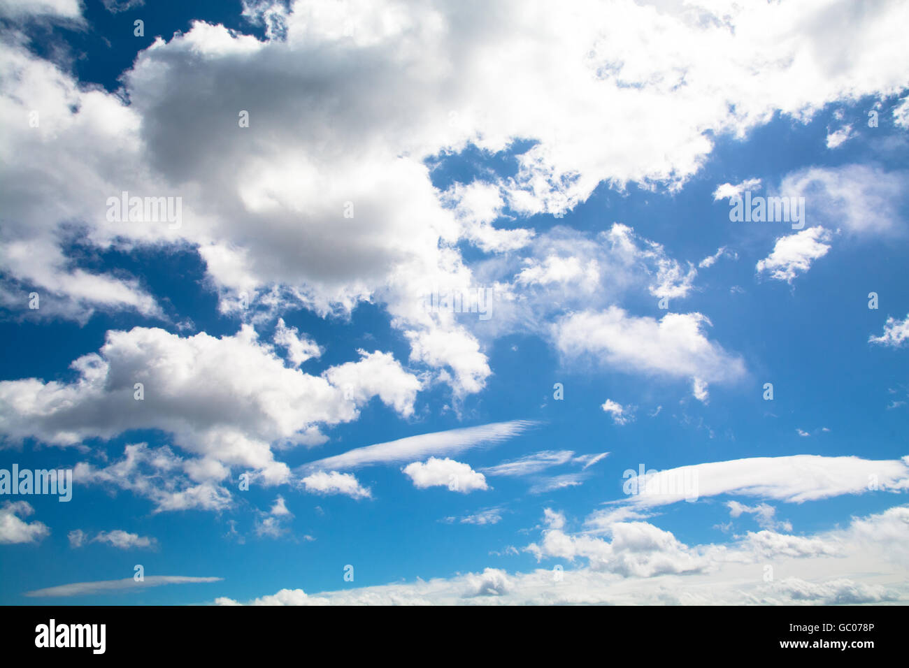 Low Angle View Of Beautiful Blue Sky and White Clouds Stock Photo - Alamy