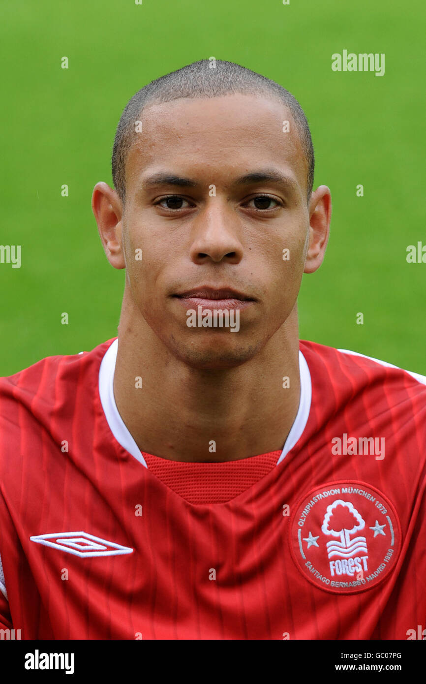 Soccer - Coca-Cola Football League Championship - Nottingham Forest Photocall 2009/10 - City Ground. Nathan Tyson, Nottingham Forest Stock Photo