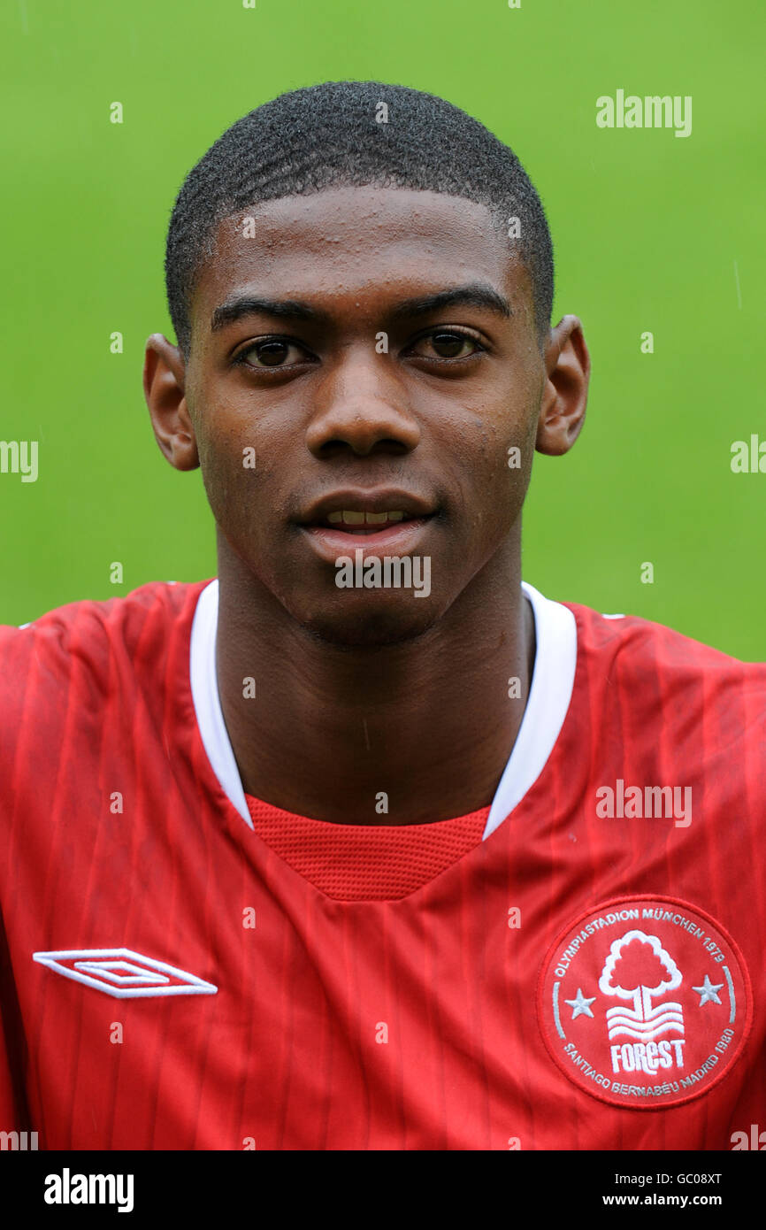 Soccer - Coca-Cola Football League Championship - Nottingham Forest Photocall 2009/10 - City Ground. Nialle Rodney, Nottingham Forest Stock Photo