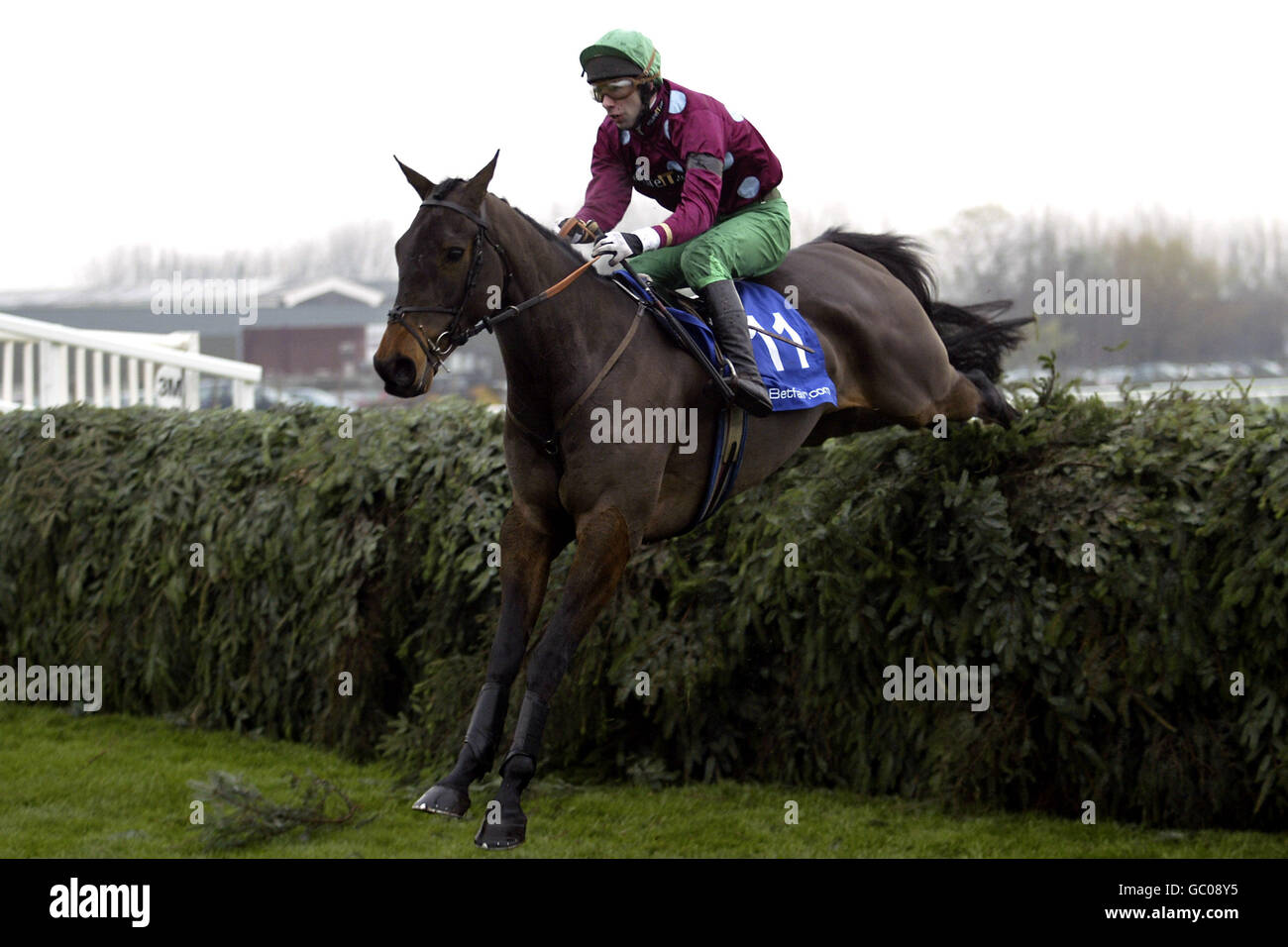 Tom Doyle Racing Jockey Tom Doyle on Spinofski during the betfair.com Grand Sefton ...