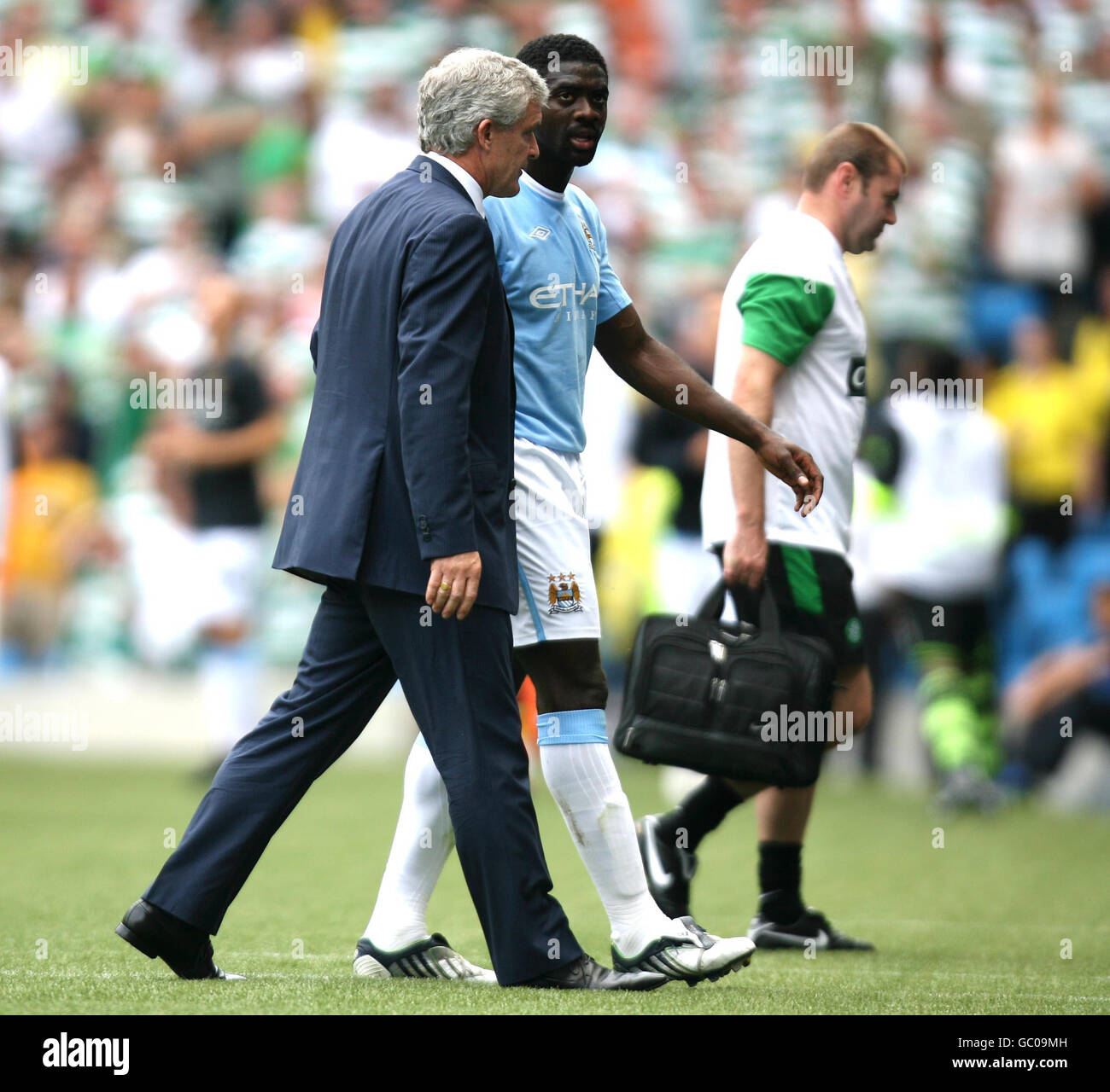 Manchester City's Kolo Toure goes off early during the Pre Season