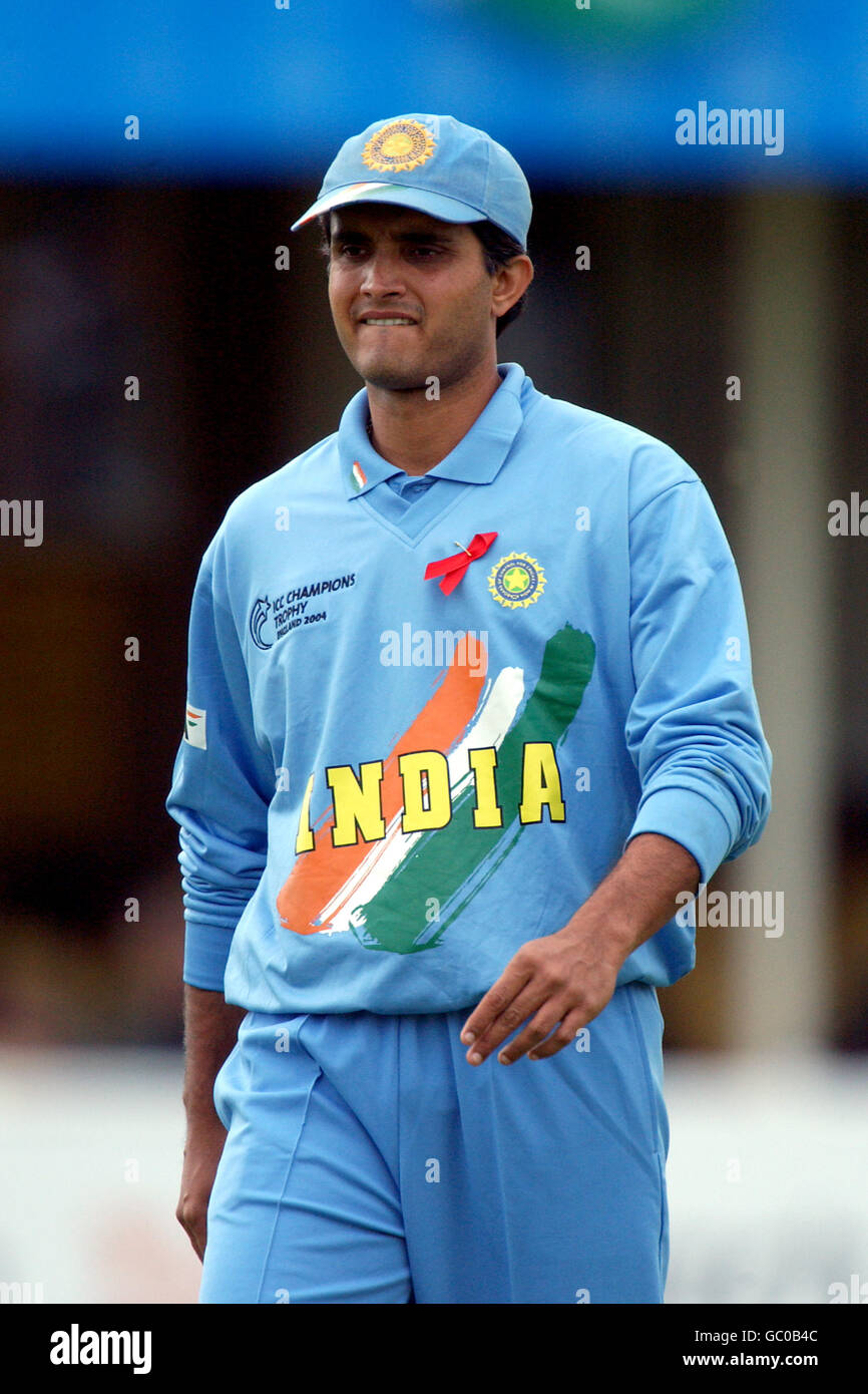Cricket - ICC Champions Trophy 2004 - India v Pakistan. Sourav Ganguly, India Stock Photo