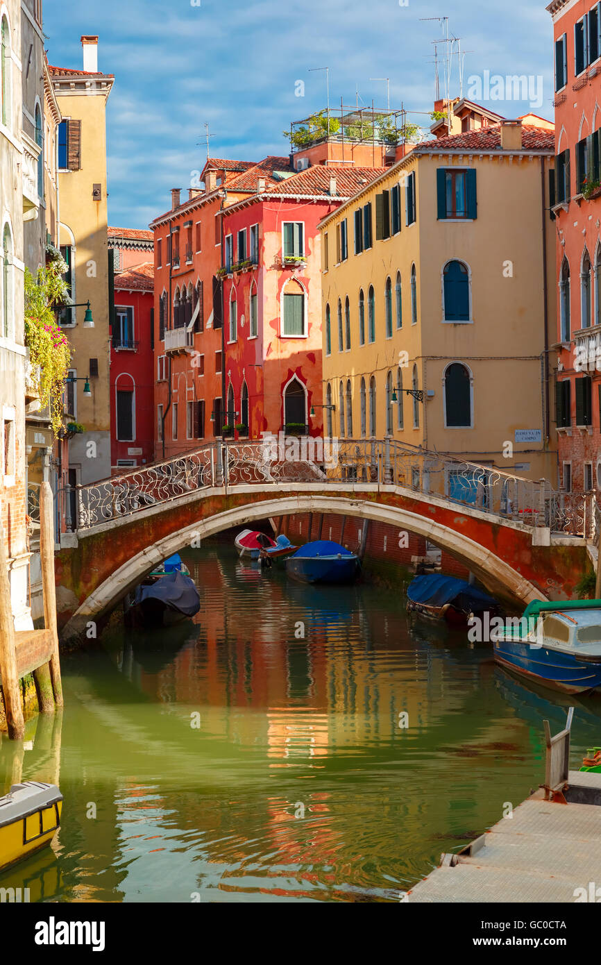 Colorful lateral canal bridge hi-res stock photography and images - Alamy