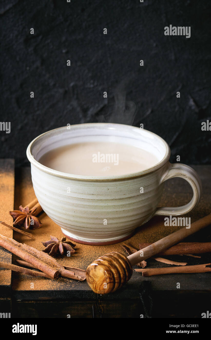 Cup of masala chai Stock Photo - Alamy