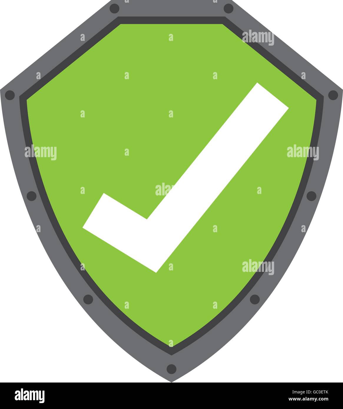 security shield with check symbol isolated icon design Stock Vector ...