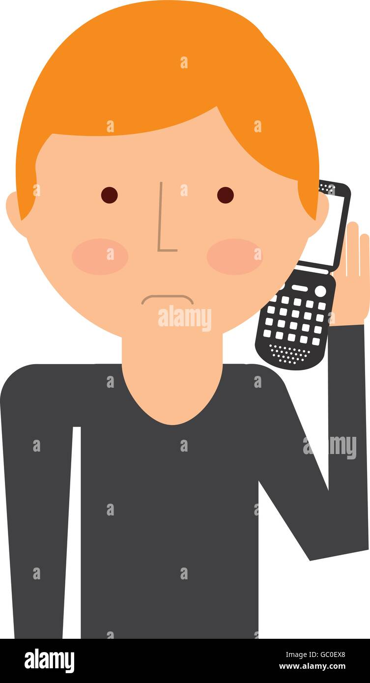 Calling cellular cartoon hi-res stock photography and images - Alamy