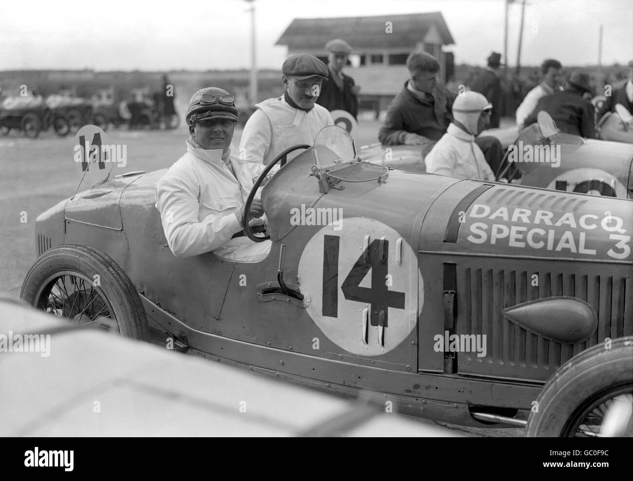 Count G Massetti, driving a Talbot-Darracq Special, at the 200 Mile Race at Brooklands. Stock Photo