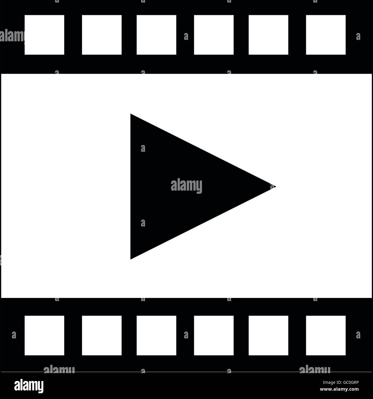 film strip with play symbol icon Stock Vector Image & Art - Alamy