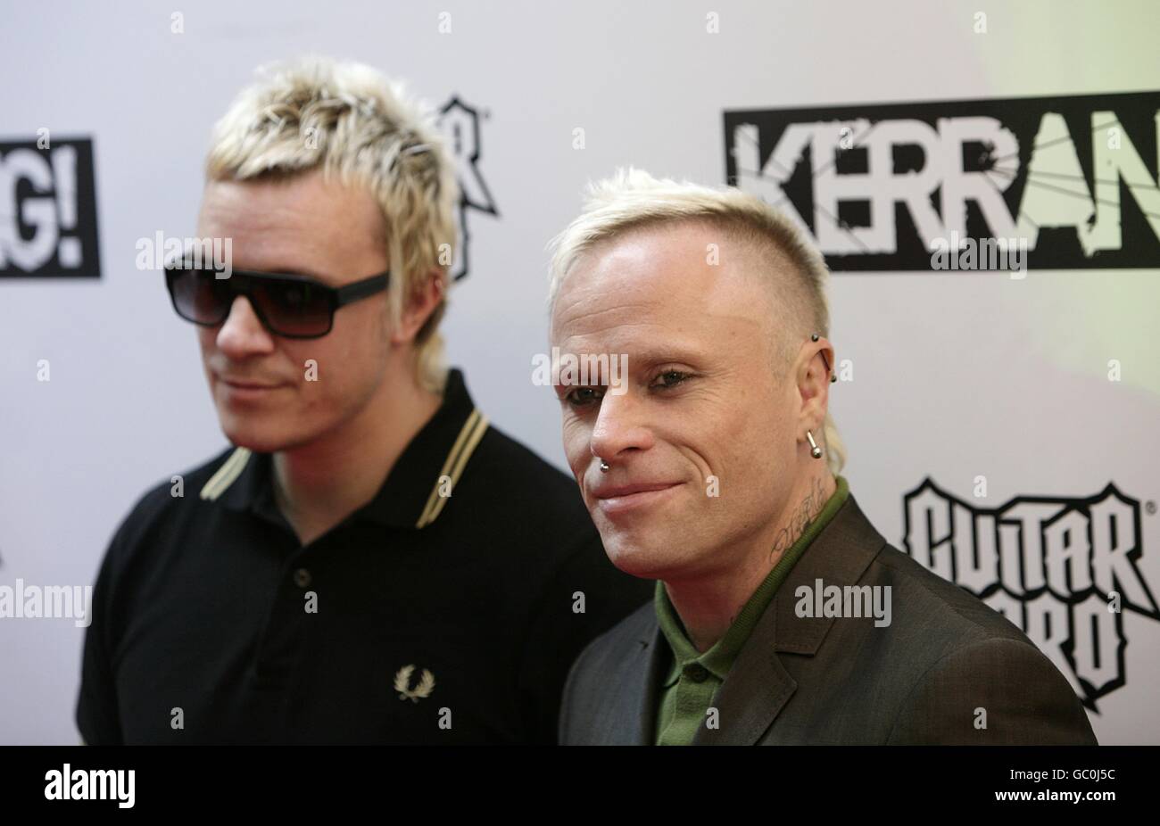 Kerrang Awards 2009 - London. Liam Howlett and Keith Flint (right) of The Prodigy arriving at the Kerrang! Awards, at the Brewery, London. Stock Photo