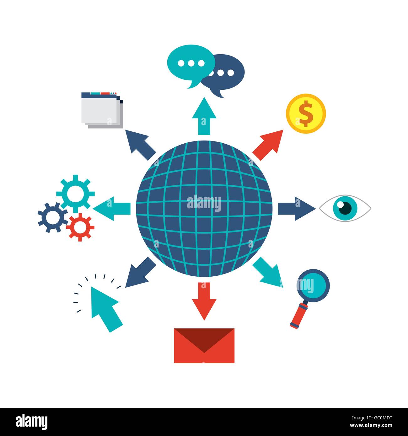 Internet media icon. Technology design. Vector graphic Stock Vector ...