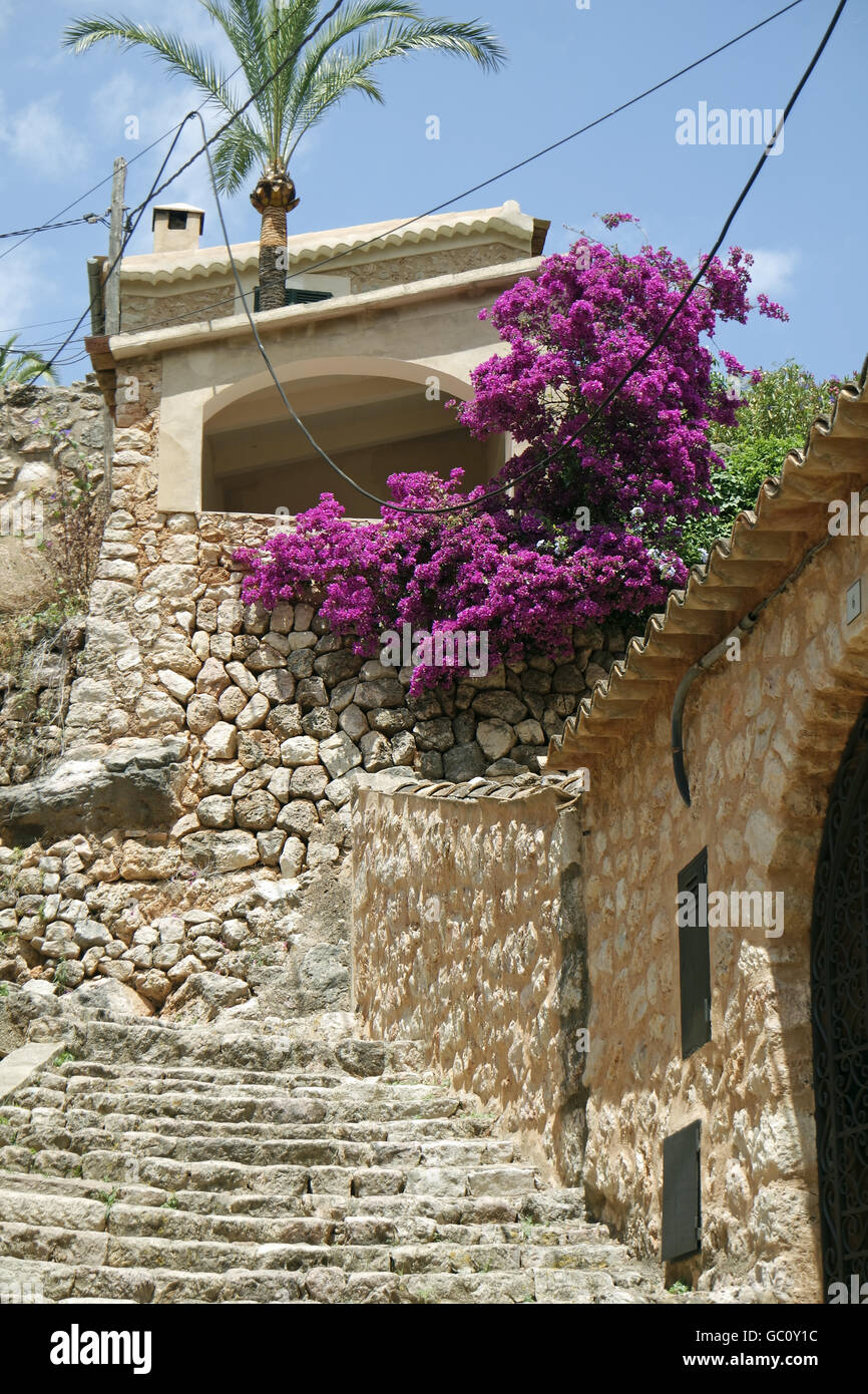 spanish village fornalutx on balearic island mallorca Stock Photo