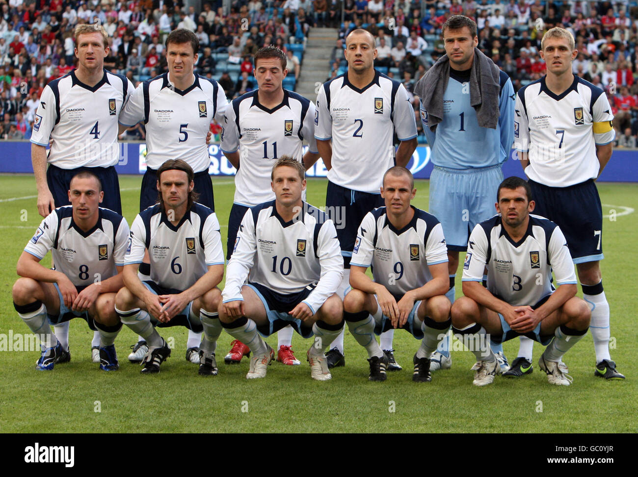 The Scottish National Football Team Back Row Left to Right Steven ...