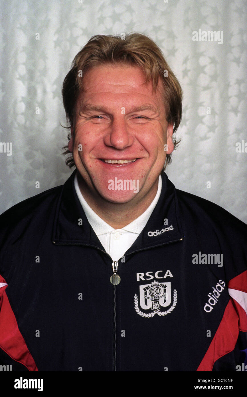 Belgium Soccer - R.S.C. Anderlecht. Johan Boskamp, R.S.C. Anderlecht Manager Stock Photo