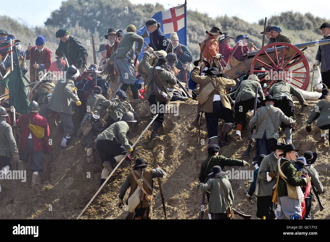 Customs and Traditions - English Civil War Re-enactment - Weston-Super-Mare Stock Photo