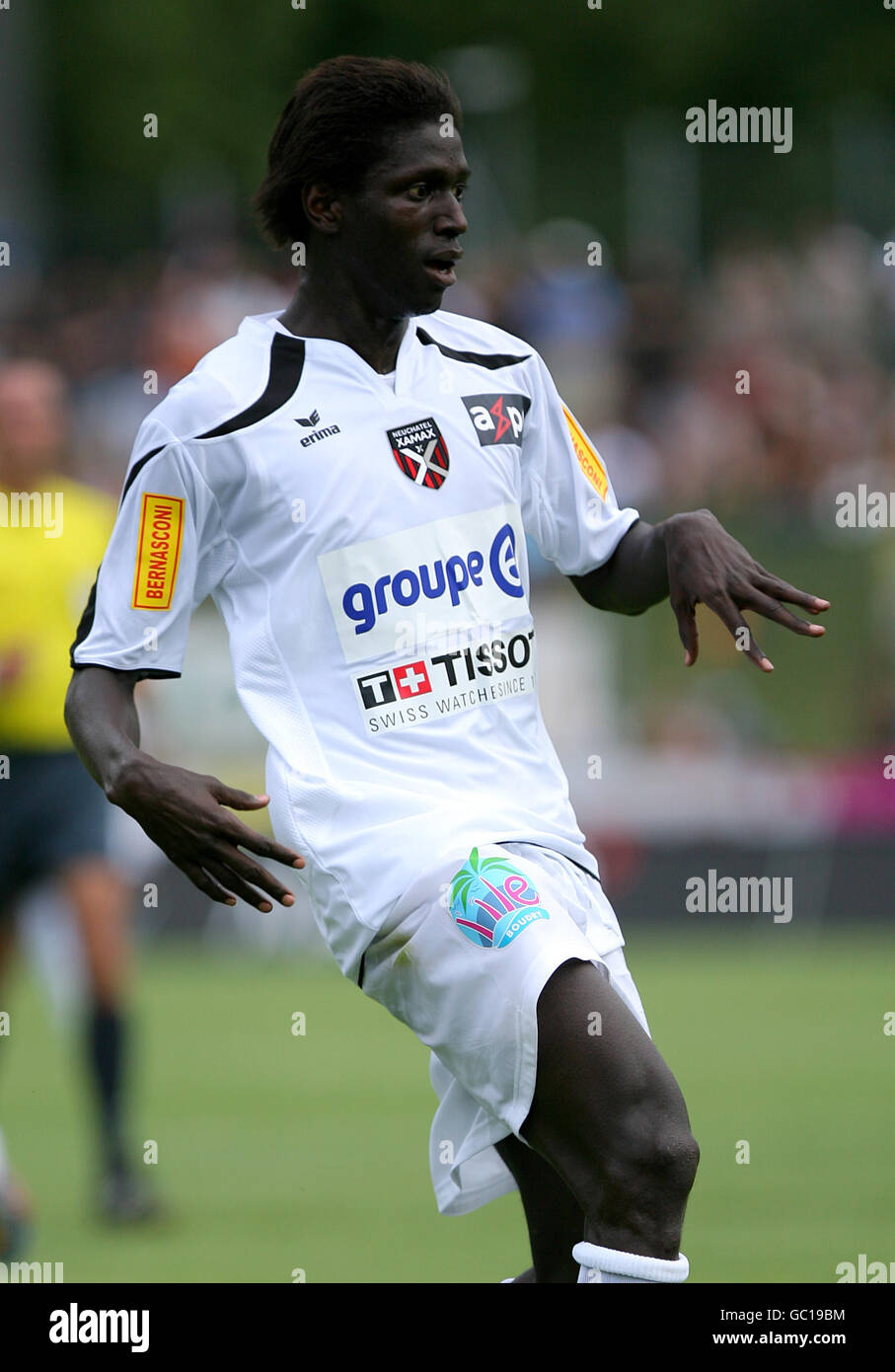 Soccer - Swiss Super League - AC Bellinzona v Neuchatel Xamax - Stadio Comunale Bellinzona. Baye Ibrahima Niasse, Neuchatel Xamax Stock Photo