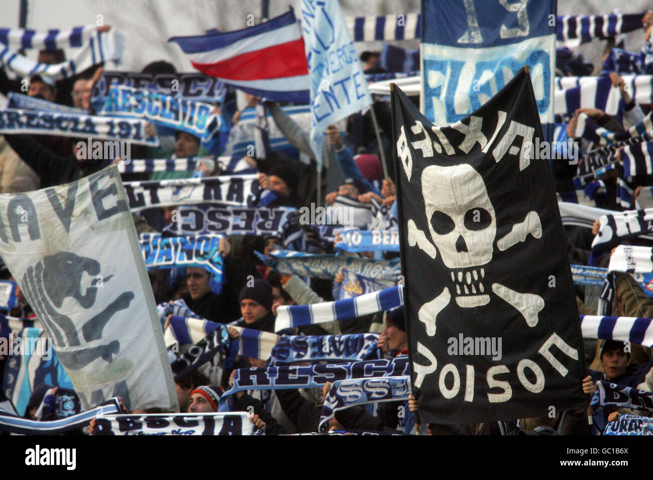 Fans of Palermo Football Club show their colors on game day, Palermo Stock  Photo - Alamy