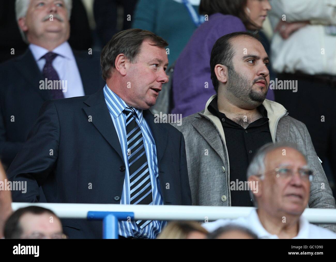 Portsmouth Executive Chairman Peter Storrie (left) and owner Sulaiman Al-Fahim Stock Photo